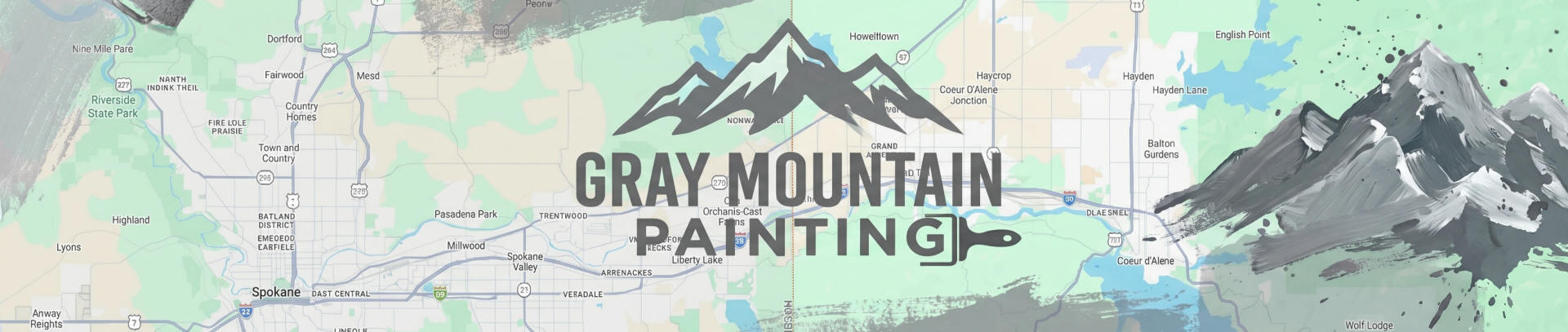 Gray Mountain Painting of Post Falls Gray Mountain Painting of Post Falls, Coeur d’Alene to Spokane
